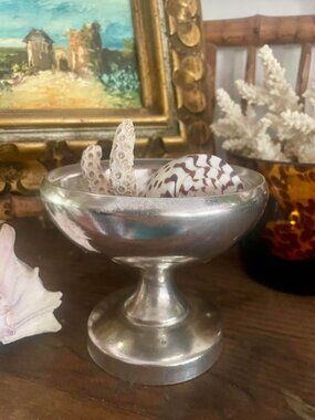 Wear-Brite Silver Co Vintage Silverplate Pedestal Bowl